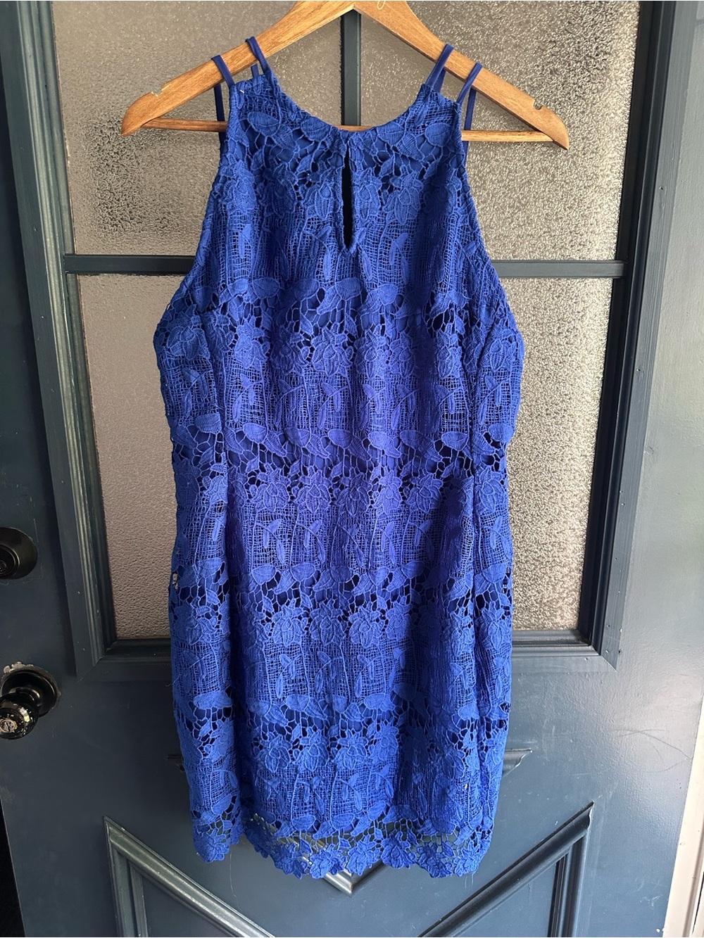 ASTR The Label Royal Blue Lace Mini Dress